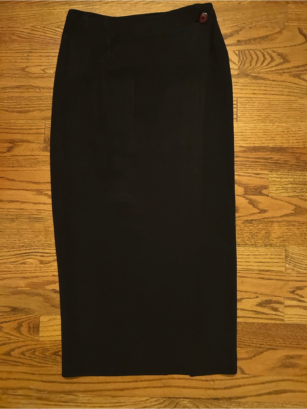 Et Vous Women’s Sz 6 Classic Minimal Preppy Dark Navy Blue Wrap Maxi Skirt